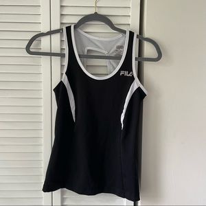 Fila Black and White Trim Performance Tank Top
